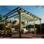 İahşap Veranda Ahşap Pergole Veranda Kamelya P4 | Ebat-3X4.8 Metre