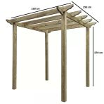 İahşap Veranda Ahşap Pergole Veranda Kamelya P8 | Ebat-2.5X2.5 Metre