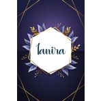 Ianira: Taccuino personalizzato con il nome Ianira | Regalo di compleanno per moglie, mamma, sorella, figlia ... | Foglie blu | 110 pagine a righe, Piccolo formato 6x9 pollici (15,24 x 22,86 cm)