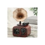 İb Global Klasik Radyo Görünümlü Gramofon Müzik Kutusu Retro Tarzı Ev Dekorasyon Hediyelik Süs Eşyası