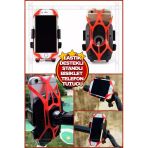 İb Global Lastik Destekli Standlı Bisiklet Telefon Tutucu Telefon Tutucu Aksesuarları Gidon Telefon Tutucusu