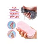 İb Global Sünger Çok Amaçlı Sihirli Peeling Süngeri Bebek Banyo Süngeri Duş Lifi Kıvrımlı Sünger Yumuşak Lif