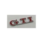 İb Global Volkswagen Gti Logo Bagaj Çamurluk Yazısı Krom Metal Malzeme 3M 3D Amblem Arma Kırmızı