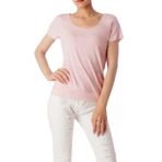 iB-iP Kadin Esnek Renkli Moda Triko Tisört, Storlek: 40, Pembe