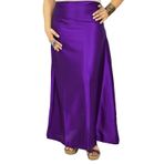 IBA Indianbeautifulart Hint Saten İpek Petticoat Bollywood Düz İç Etek Astar Sari İçin Hediye, Koyu Mor, One Size