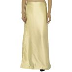 IBA Indianbeautifulart Sari için İç Etek Astar Hint Saten İpek İç Eteklik Kadınlar için Hediye, Bej, One Size