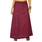 IBA Indianbeautifulart Sari Kestane Rengi için Sağlam Bollywood Pamuk İç Etek Dikişli Hint Jüpon Astarı, Bordo, One Size