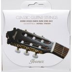 IBANEZ 6 telli normal gerginlik için tel seti - .0280/.0322/.0403/.029/.035/.043 şeffaf naylon/gümüş kaplama sargı (ICLS6NT)