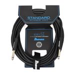 IBANEZ SI Serisi (Standart) Enstrüman Kablosu - 2 Düz Fiş - Jak, Siyah - 6,10 m / 20 ft (SI20)