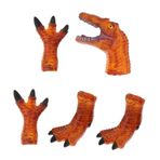 ibasenice 10 Parça Kukla Oyuncaklar Parmak Kuklaları Yürümeye Başlayan Çocuk Kauçuk Kukla Performans Bebek Triceratops Kukla Masal Kuklaları Oyuncak Plastik Giyim Parmak Kuklası