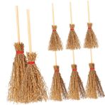 ibasenice 10 Parça mini süpürge halloween costume cadilar bayrami kostumu Simülasyon süpürge zanaat için minyatür süpürgeler oyuncak dekorasyon minik süpürgeler minik süpürge modelleri Kayın