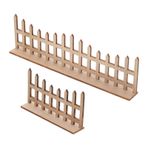 ibasenice 1:12 Mini Oyuncak Ev Çit Minyatür Ahşap Çit Doğal Peri Bahçe Çiti DIY Diorama Projesi Için Saksı Yosun Çerçeveleme Süsler