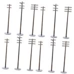 ibasenice 12 Mikro peyzaj bahçesi minyatür dekorasyon masa üstü dekorasyon home decor Çocuk oyuncakları çocuklar telefon mini telgraf direği telgraf direği modelleri 3 boyutlu