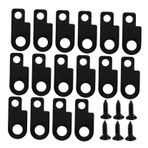 ibasenice 16 Set Elektro Gitar Kilidi Gitar Pedal Tahtası Tutucu Gitar Efektleri Pedal Braketleri Efekt Pedal Panosu Parantezleri Pedal Tutucu Parantez Metal Black