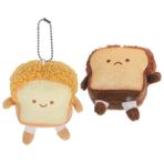 ibasenice 2 Adet Doldurulmuş Ekmek Bebek Oyuncak Tost Ekmeği Peluş Çanta Takılar Kolye Peluş Doldurulmuş Anahtarlık Tost Ekmeği Anahtarlık Sırt Kızarmış Ekmek Oyuncak Bebek Pp Pamuk
