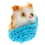 ibasenice 2 Adet Kedi Süsleri Kedi Öğretimi Uyuyan Kedi Figürü Uyuyan Kedi Oyuncak Sahte Kedi Peluş Hayvan Kedi Terlik Gerçekçi Doldurulmuş Hayvanlar Küçük Ev Süslemeler Iplik Çocuk Şirin