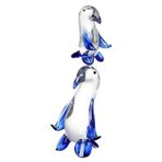 ibasenice 2 Adet Kristal Penguen Süsü Üfleme Cam Kuş Figürleri Kristal Heykelcik Heykel Sanat Feng Shui Heykeli Penguen Biblo Kutusu Mandalina Ördekleri Cam Horoz Bardak Ofis Meditasyon Taşı