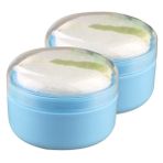 ibasenice 2 Adet Kutu Boş Toz Kutusu Diy Makyaj Pudra Kutusu Peluş Toz Puf Makyaj Pudra Puf Boş Vücut Pudra Kabı Çocuklar Toz Puf Talk Pudrası Kılıfı Alımlı Bebek Makyaj Kutusu