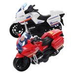 ibasenice 2 Adet Mini Motosiklet Oyuncak Polis Arabası Geri Çekilebilir Araba Malzemeleri
