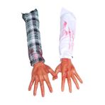 ibasenice 2 Adet Sahte el korkunç cadılar bayramı süslemeleri maske salıncak sahne kostüm kız açık hava sahne halloween cadılar bayramı süsleri ürpertici eller korkunç eller kanlı el kumaş