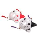ibasenice 2 Adet Tilki Maskesi Çocuk Kostüm Maskeleri Kabuki Kitsune Maskeleri Yarım Kitsune Maskeleri Japon Geleneksel Maskeleri Japon Plastik Pvc Giyim Onmyoji Erkekler Ve Kadınlar
