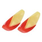 ibasenice 2 Adet yapay elma sahte model sahte dilimlenmiş elma modeli modeller mutfak masası centerpieces plastik sahte elma dilimleri dolgu meyve Aksesuarlar süslemeler süslemek pvc kırmızı
