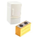 ibasenice 2 Dollhouse Soba Mini Aşçı Ocağı Evi Minyatürleri Mini Mobilya Evi Minyatür Minyatür Mobilya Pervane Mini Ocak Pervane