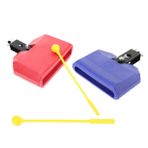 ibasenice 2 Set Reçel Blokları Perküsyon Davul Yedek İnek Çan Noisemaker Için Drum Set Aksesuarları Set Aksesuarları Baget Uygulama Tip Drum Stand Parçaları Mallet Stick