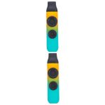 ibasenice 2 Takım Çift Delik Kazoo Müzik Aletleri Metal Kazoo Metal Gitar Yetişkinler Gitar Partneri Ayarlanabilir Kazoos Elektro Gitar Çocuk Yüksek Teknoloji Ürünü Plastik Malzeme Ev