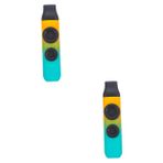 ibasenice 2 Takım Çift Delik Kazoo Müzikal Kazoo Kazoos'a Gitar Eşlik Ediyor Kazoo Enstrümanı Kazoo Saksafon Yetişkinler Metal Kazoo Yüksek Teknoloji Ürünü Plastik Malzeme Narin Flüt Çocuk