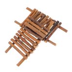 ibasenice 2pcs DIY Bonsai Için Ahşap Köprü Figürinleri Peri Bahçesi Terrarium Için Minyatür Köprü Moss Miss Mikro Peyzaj Süslemeleri Dollhouse Garden Craft