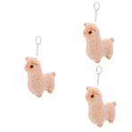 ibasenice 3 Alpaka Kolye Alpaka Süsler Peluş Alpaka Sevimli Hayvan Süsleri Çanta Kolye Anahtarlık Hayvan Anahtarlıklar Alpaka Oyuncak Kawaii Anahtarlık Koyun Anahtarlık Kısa Peluş