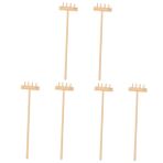 ibasenice 3 Set Zen Bahçe Tırmığı Mini Bahçe Aleti 4 Dişli Tırmık Kum Havuzları El Sanatları İçin Yaratıcı Tasarım 2 Adet*3