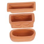 ibasenice 3pcs Mini Terracotta Saksılar Bahçe Bitkileri Tencereler Sevimli Kırmızı Kil Saksıları Masaüstü Pencereli Dekorasyon Küçük Kreş Bitki Tencereleri