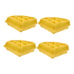 ibasenice 4 Adet waffle kalıbı etkinlik dekoru mini waffle şenlik süsleri cafe dekorasyonu Mutfak süsleri gıda teşhir sahne sahte waffle yapay ekmek waffle parti dekorasyonları Köpük Yellow