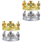 ibasenice 4 Adet Yürümeye Başlayan Taç Parti Tiaras Doğum Günü Taç Çocuklar Veliaht Prens Taç Parti Taçları Taç Çocuk Asası Cadılar Bayramı