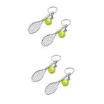 ibasenice 4 Luz Azul Sırt Çantası Mini Tenis Raketi Kolye Anahtar Minyatür Tenis Raketi Madalyon Tenis Ve Raket Spor Malzemeleri Spor Ekipmanları Anahtarlık Özlemek