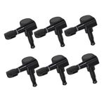 ibasenice 6 Adet Gitar Mandalları Gitar Aksesuarı Akustik Gitar Parçaları Gitar Turner Tuner Için Gitar Ayar Mandalları Elektro Gitar Akort Mandalları Yedek Tuner Metal Black