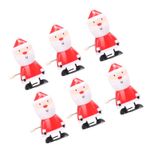 ibasenice 6 Adet Parti Saat Mekanizması Oyuncak Konuşan Noel Baba Noel Noel Baba Heykelcik Saat Oyuncak Gevezelik Oyuncağı Kurun Mini Kurmalı Oyuncak Noel Parti Oyuncakları Çocuk Hediye