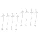 ibasenice 8 su musluğu çocuklar için silikon pipetler bebek şişeleri payet biberon çocuklar su şişesi bebek içme şişesi enayi süt şişesi içme samanı içme kabı içki bardağı