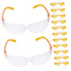 ibasenice Adet Erkek Kız için Laboratuvar Gözlükleri Erkek Kız Güvenliği İçin Şeffaf Gözlükler Deneyleri ve Günlük Kullanım için Göz