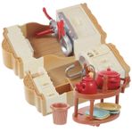 ibasenice Bebek Evi Oyun Mutfak Seti Minyatür Pişirme Ocağı Mini Mutfak Playset Oyuncak Lavabo Mutfak Mobilyası Modeli Aksesuarları Oyna Taklit Çocuklar Oyuncak Doğum Günü Hediyesi