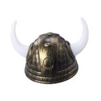 ibasenice Cadılar Bayramı Dekorasyon Aksesuarları Çocuklar Için Viking Boynuz Şapkası Bufalo Boynuzları Oyuncak Altın Detay
