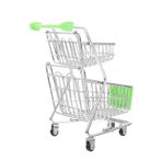 ibasenice Küçük Alışveriş Sepeti Tekerlekli Market Arabası Bebek Alışveriş Sepeti Tekerlekli Mini Araba Pembe Araba Carrito Supermercado Mini El Arabası Çocuk Dövme Demir Süslemek Karın Kası