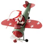 ibasenice Süsler Yarışması Uçak Süsü Adam Noel Ağacı Kolye Mini Uçak Heykeli Adam Uçak Süsleme Santa Uçan Uçak Heykelcik Bebek Noel Heykelcik Noel Topları Uçuş Ütü Yaşlı