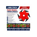 İBELTECH 6 Bıçaklı Yıldız Tırpan Aparatı – Profesyonel Ot ve Çalı Temizleme Başlığı Tüm Modellere Uyumlu