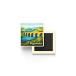 iBerk Mıknatıslı Buzdolap Magneti - Diyarbakır - On Gözlü Köprü - 9x9 cm
