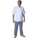 IBEX Profesyonel Yarım Kollu Şef Ceketi, Aşçılar, Restoran Personeli, Yemek Servisi, Yemek Hizmeti, Fırın Şef Montu, Beyaz/Siyah (Beden Aralığı XXS-5XL), beyaz, XS