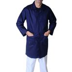 IBEX Üniseks Yetişkin Polyester Pamuklu Laboratuvar Önlüğü Teknisyenler, Gıda Laboratuvarı, Depo, İş Giysileri, Doktorlar, Öğrenciler, Laboratuvar Çalışmaları için (Boyutlar: XXS - 5XL), Lacivert, XS