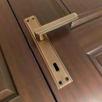 İbiza Mat Antik Sarı Full Zamak Elegant Aynalı Oda Kapı Kolu 1 Takım